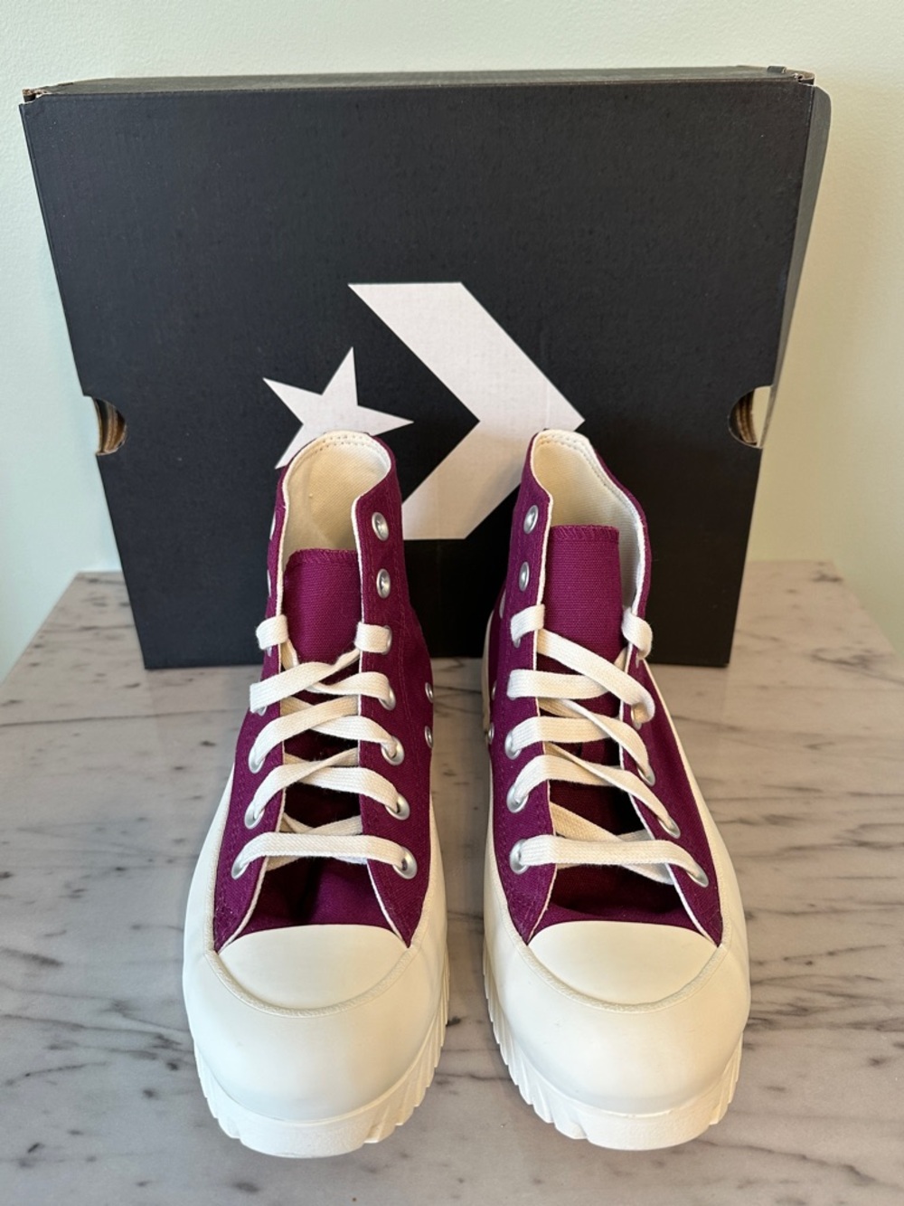 Converse CTAS Lugged 2.0 Hi Mystic Orchid Platform Sneakers W7 M5 NWB - Picture 3 of 10